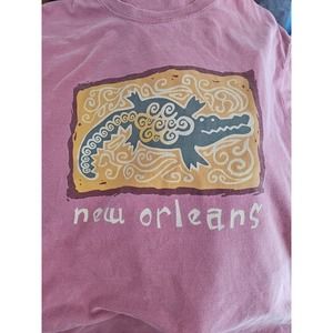 XL T Shirt New Orleans Graphic Pink Maroon Unique Color -No Tag-